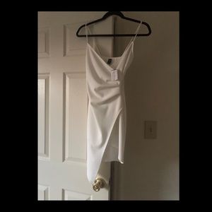 White Windsor dress with slit *new with tags*